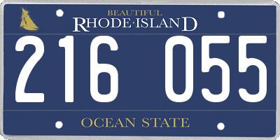 RI license plate 216055