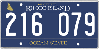 RI license plate 216079