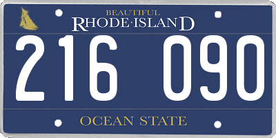 RI license plate 216090