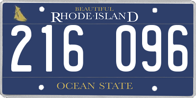 RI license plate 216096