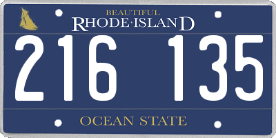 RI license plate 216135