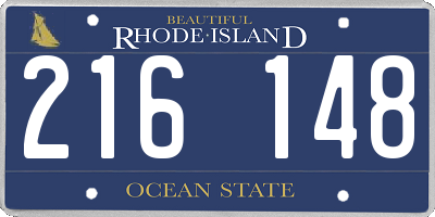 RI license plate 216148