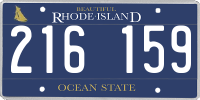 RI license plate 216159