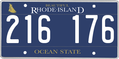 RI license plate 216176