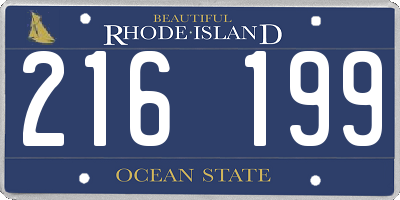 RI license plate 216199