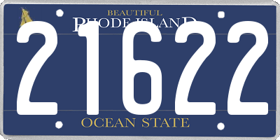 RI license plate 21622