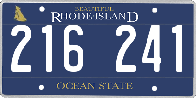 RI license plate 216241