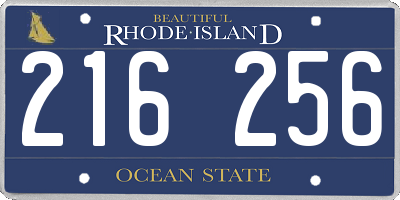 RI license plate 216256