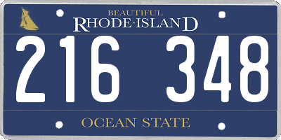RI license plate 216348