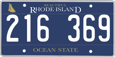 RI license plate 216369