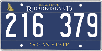 RI license plate 216379