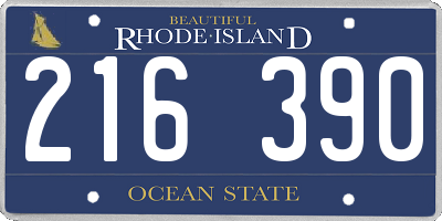 RI license plate 216390