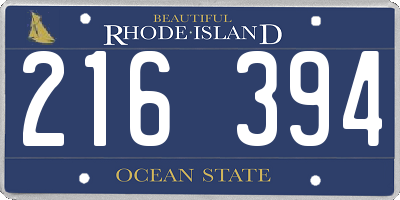 RI license plate 216394
