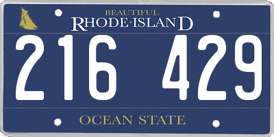 RI license plate 216429