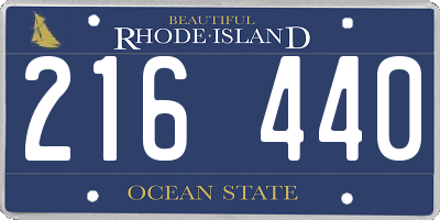 RI license plate 216440