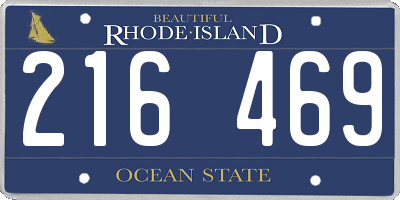 RI license plate 216469
