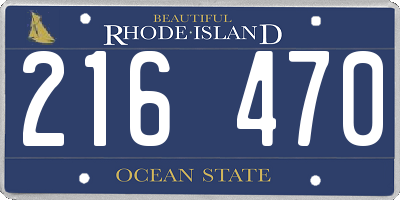 RI license plate 216470