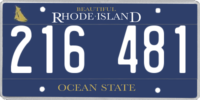 RI license plate 216481