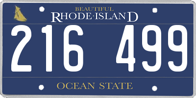 RI license plate 216499