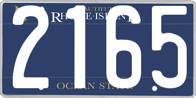 RI license plate 2165