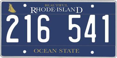 RI license plate 216541