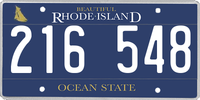 RI license plate 216548