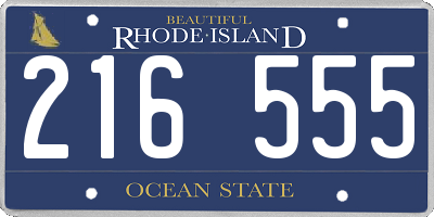 RI license plate 216555