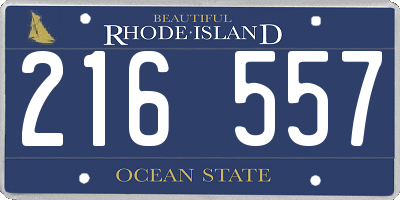RI license plate 216557