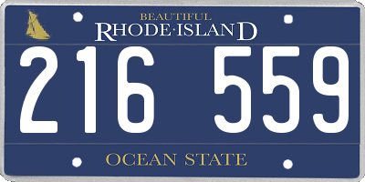 RI license plate 216559