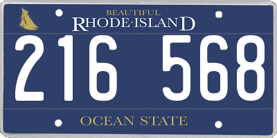 RI license plate 216568