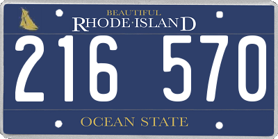 RI license plate 216570