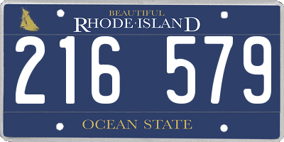 RI license plate 216579