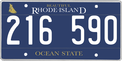RI license plate 216590