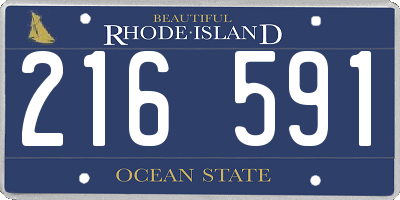 RI license plate 216591