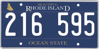 RI license plate 216595