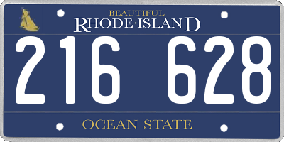 RI license plate 216628