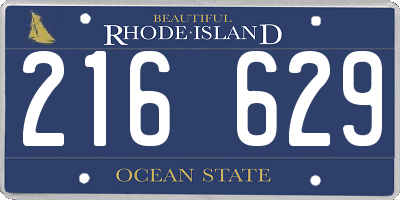 RI license plate 216629
