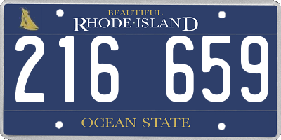 RI license plate 216659