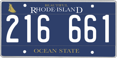 RI license plate 216661