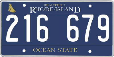 RI license plate 216679