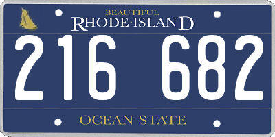 RI license plate 216682