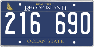 RI license plate 216690