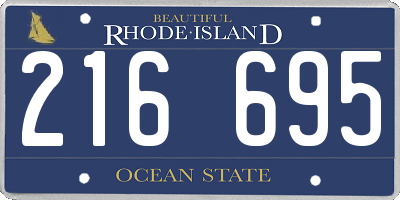 RI license plate 216695