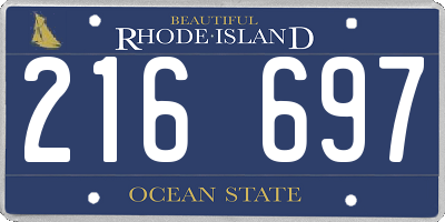 RI license plate 216697