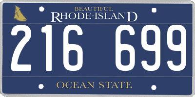 RI license plate 216699