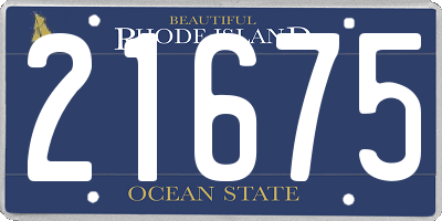 RI license plate 21675