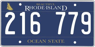 RI license plate 216779