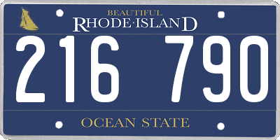 RI license plate 216790
