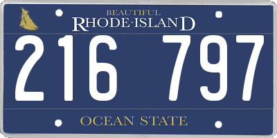 RI license plate 216797