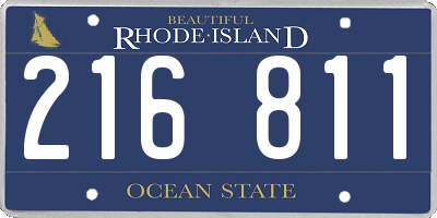 RI license plate 216811